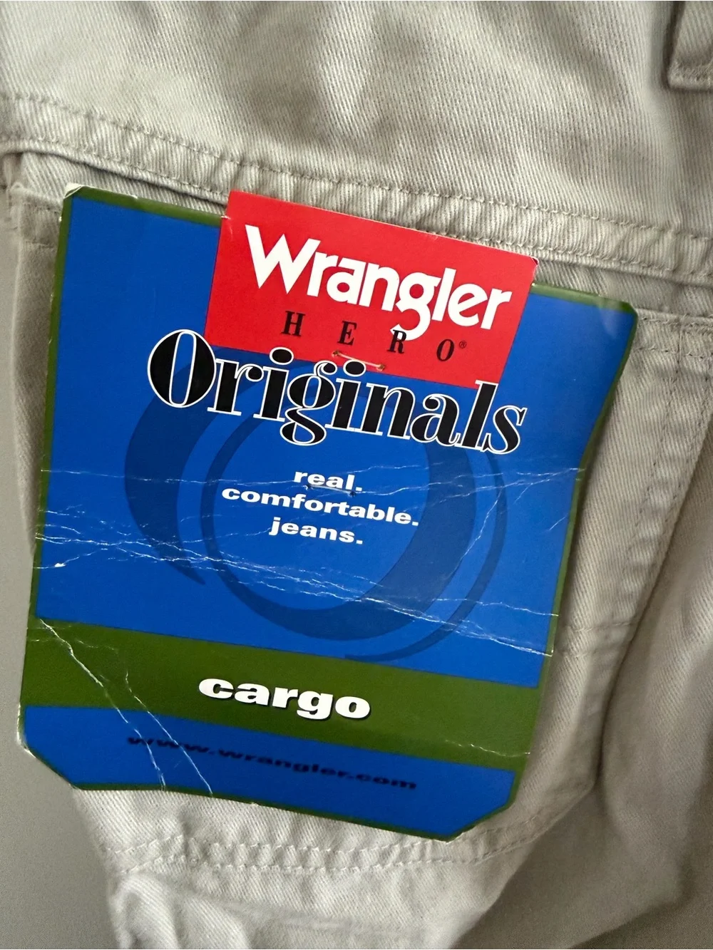 NWT Kids WRANGLER Originals Khaki Zip-Off Pants to Shorts 14 HUSKY 100% Cotton